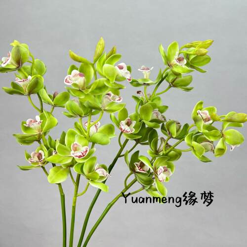 彷真头蕙兰彷真花3D打印过胶手感兰花大慧兰婚庆装饰家居软装假花