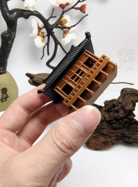 中式覆古国风3d打印模型建筑摆件鱼缸微景沙盘造景古风小摆件房屋