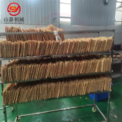 山源豆腐串油炸机 不锈钢板带油炸流水线 脆皮千张油炸设备
