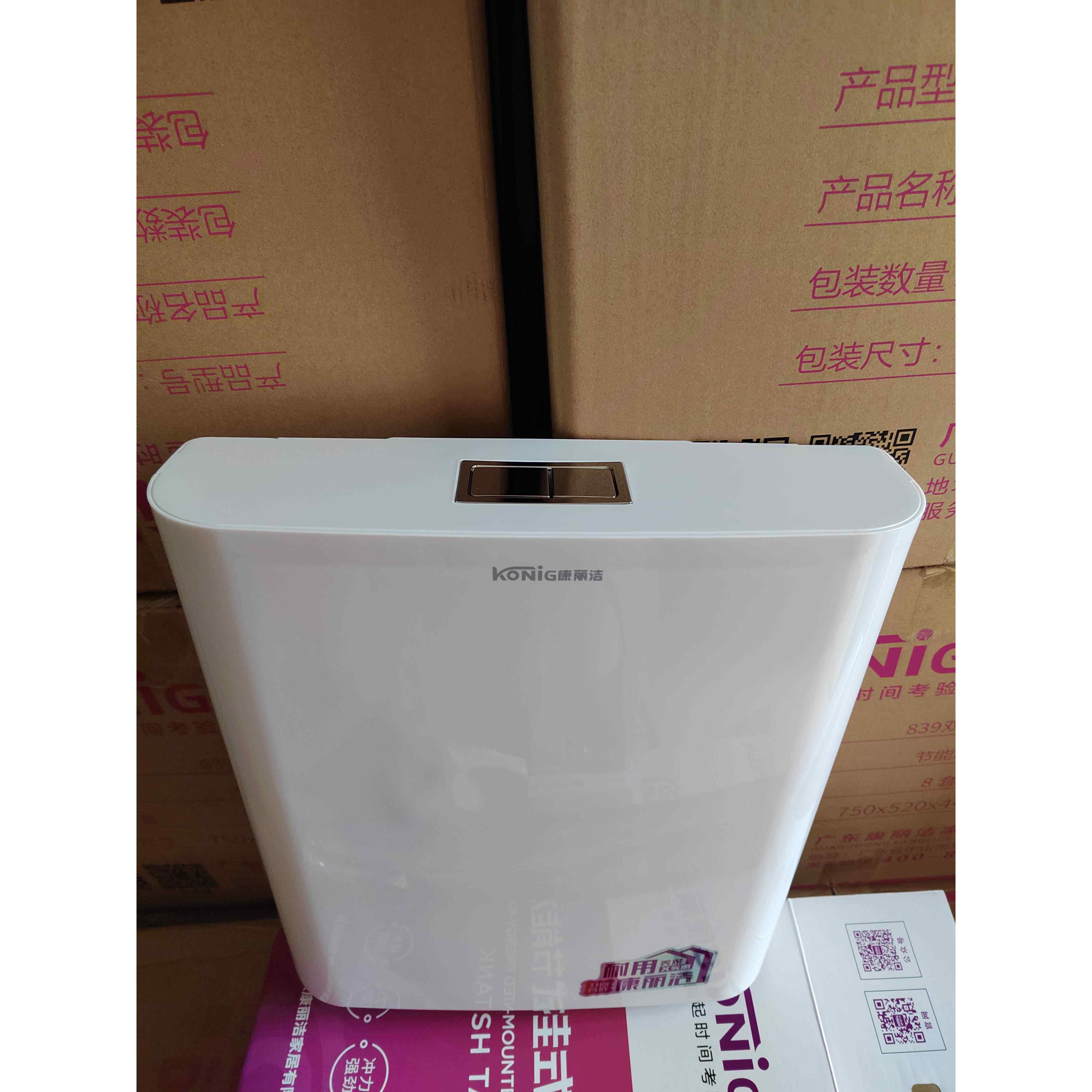 康丽洁Q5，825水箱 家用厕所蹲便器冲水箱 挂墙式双按键水箱
