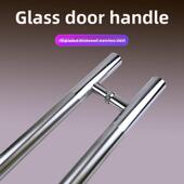 采购产品加厚玻璃门拉手 无框木门滑动扶手 不锈钢圆管拉丝拉手