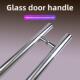 采购产品加厚玻璃门拉手 无框木门滑动扶手 不锈钢圆管拉丝拉手