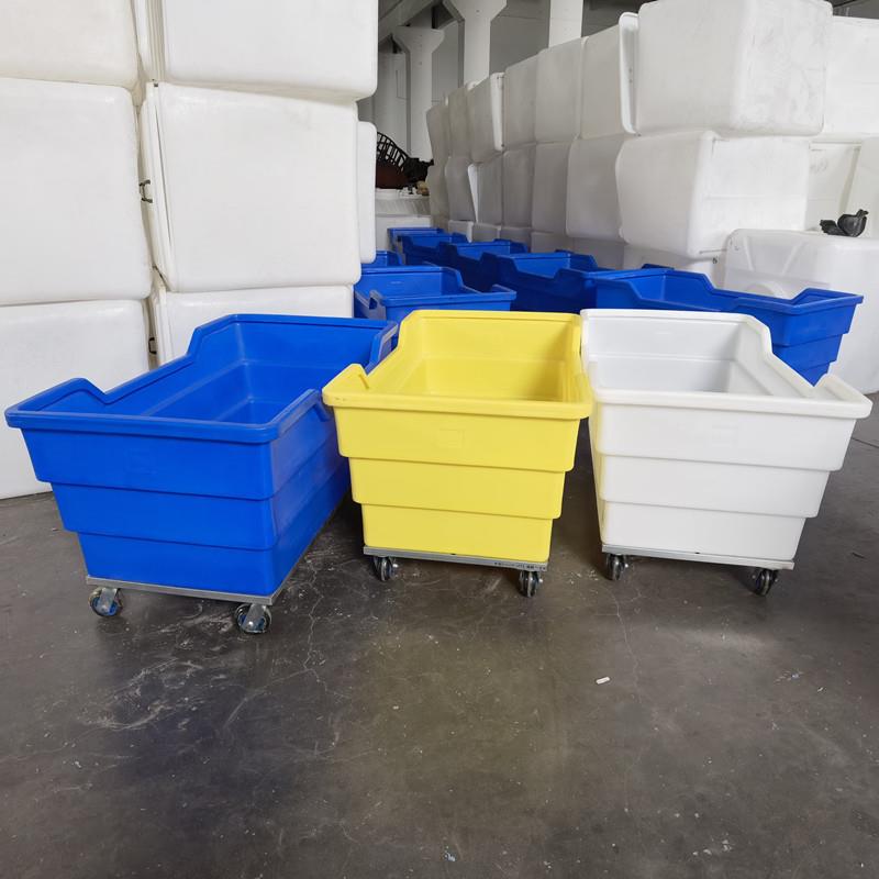 布草车滚塑宾馆衣物运输推车洗涤500L异形加工餐具车