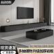 岩板黑色电视柜落地茶几组合客厅现代简约小户型高款 实木电视机柜