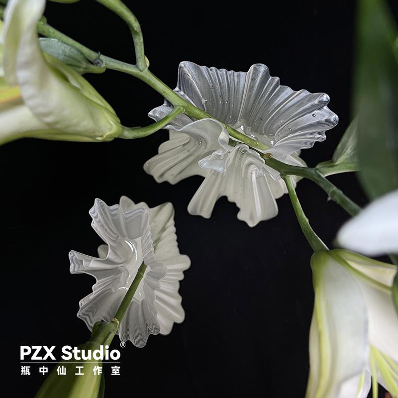 PZX 珍珠瀑布3D打印花瓶 北欧高级轻奢家居花器客厅创意装饰ins风