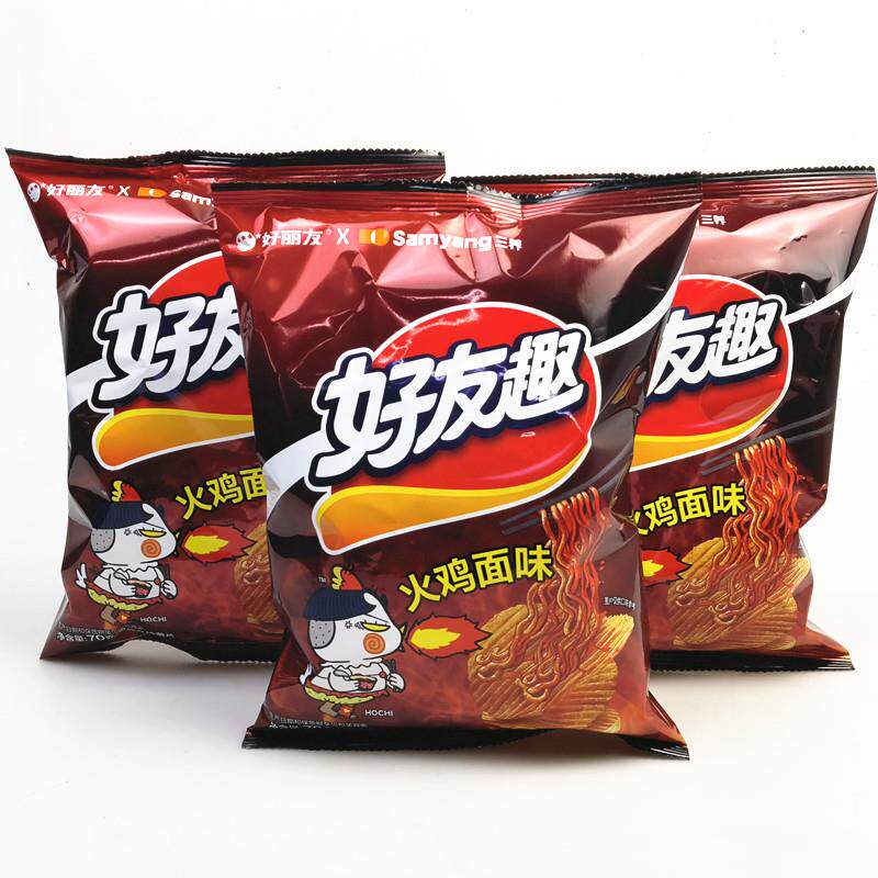 *好丽友好友趣火鸡面味70g*10包薯片大包追剧膨化食品休闲零食整