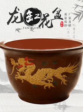 销售龙缸花盆紫砂花盆无洞莲花荷花大花盆苗木景观花盆绿植
