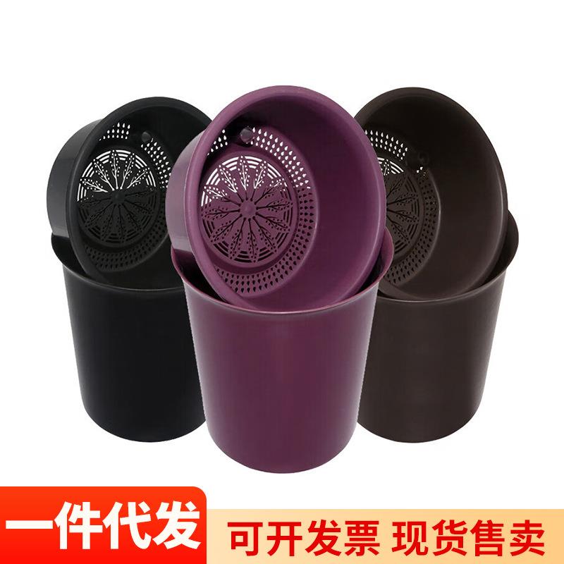 无盖茶水桶茶渣桶办公室茶几废水桶茶渣茶水分离桶家用塑料垃圾桶
