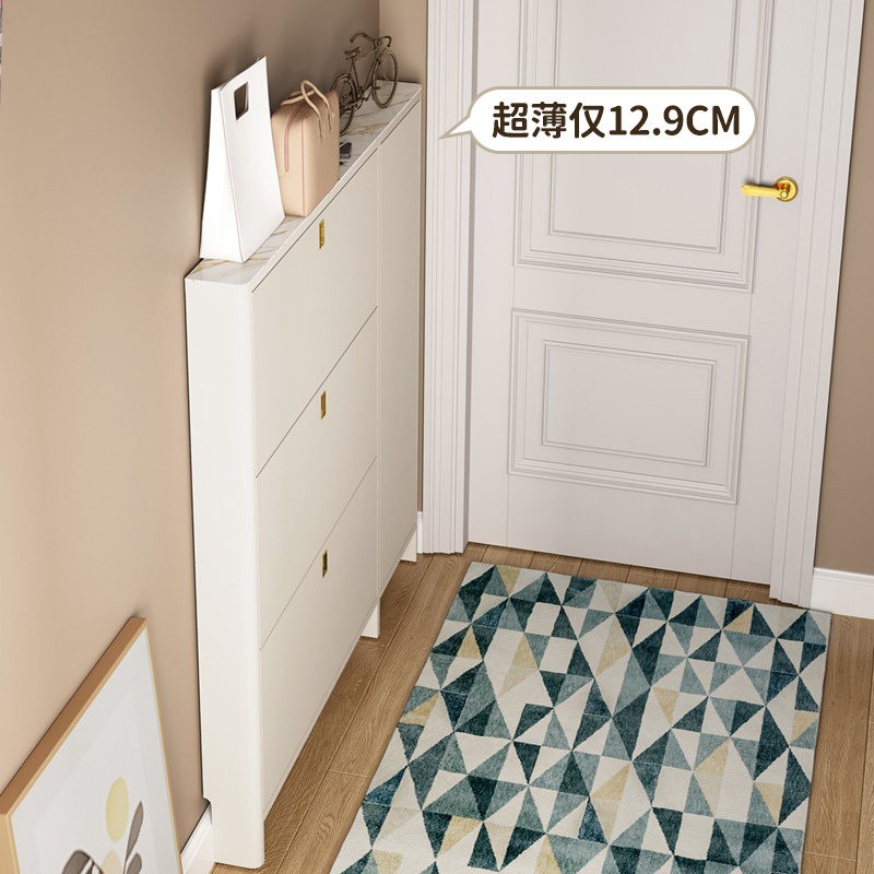 超薄鞋柜12cm家用门口实木入户简约现代翻斗式13cm极窄收纳柜10cm盖布配件