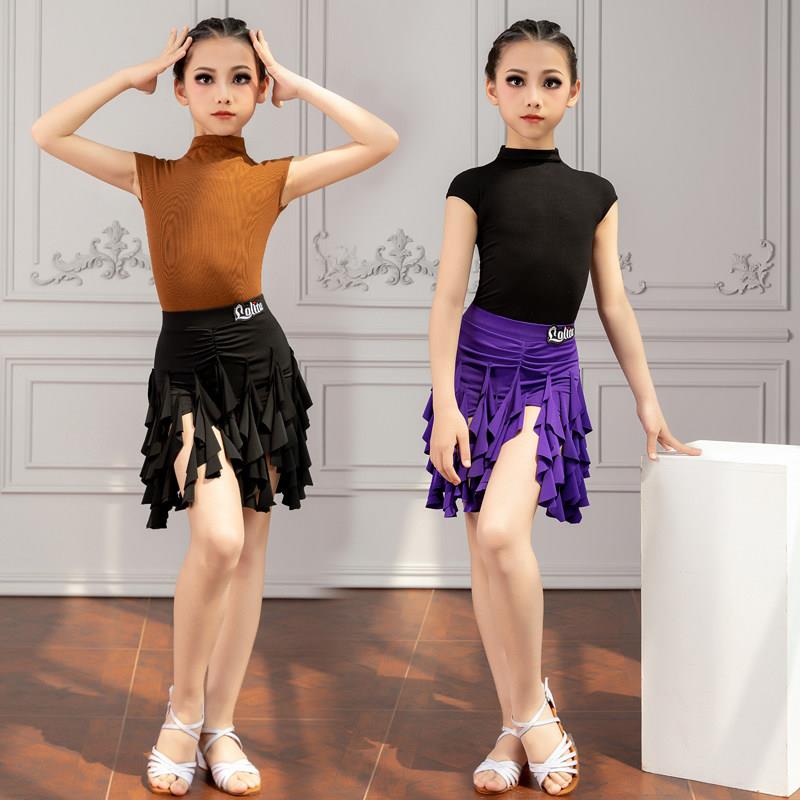 拉丁舞服女儿童新款幼儿拉丁训练功服高级感表演出恰恰舞服装夏秋