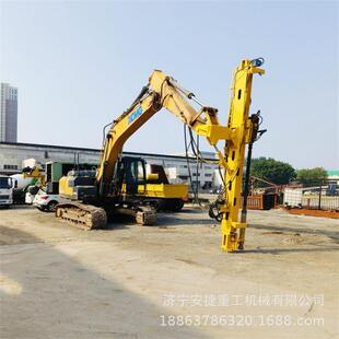 挖改钻挖机改螺旋钻机山地岩石潜孔钻机安装 简单岩土两用