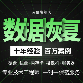 电脑固态移动硬盘数据恢复u盘，内存sd卡，视频文件修复软件维修服务