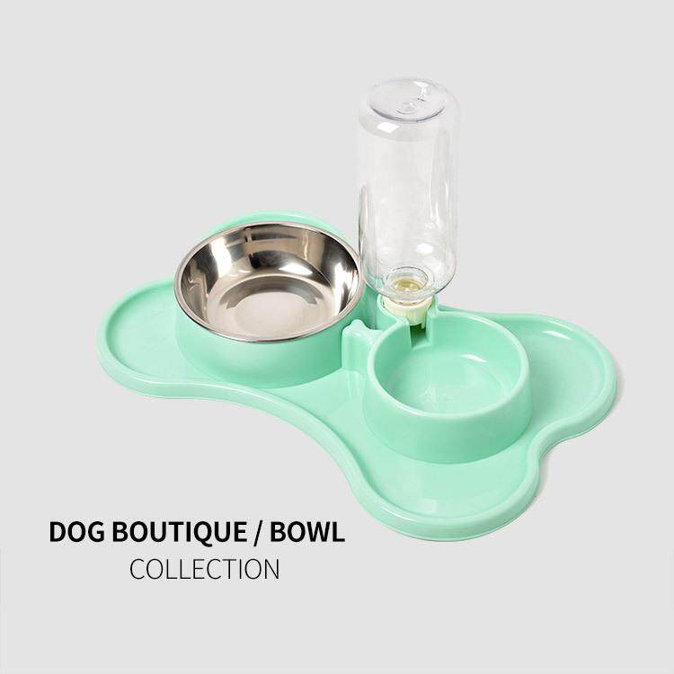 宠物用品 狗狗自动饮水器双碗 狗狗双碗宠物食盆 泰迪法斗宠物碗