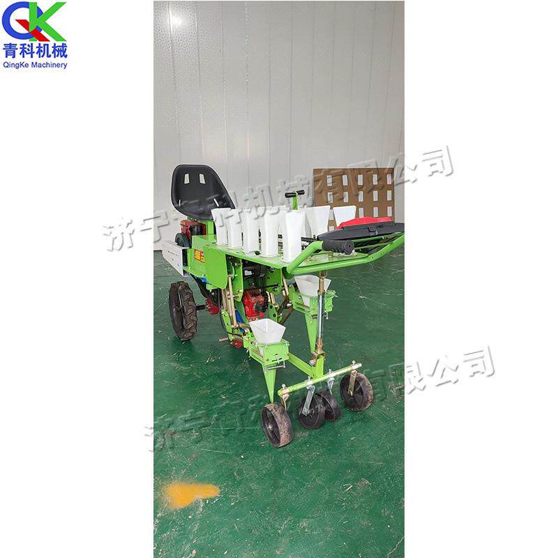 两行蔬菜移栽机 自走式汽油蔬菜栽苗机 茄子辣椒西红柿播种机
