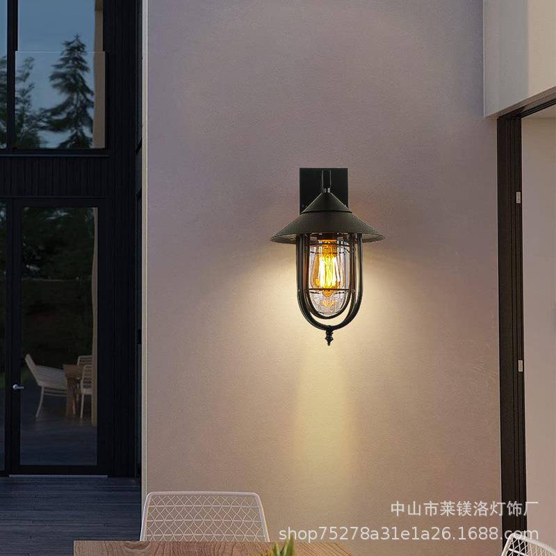 简332美式现代家装ld过道灯墙壁室e外复古艺约防水铁灯具壁灯