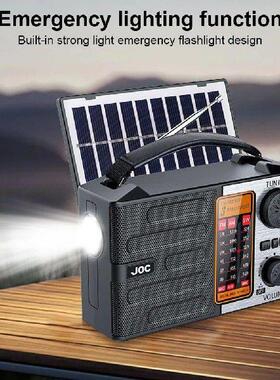 Solar Radio Portable AM FM SW Radio with Flashlight & BT