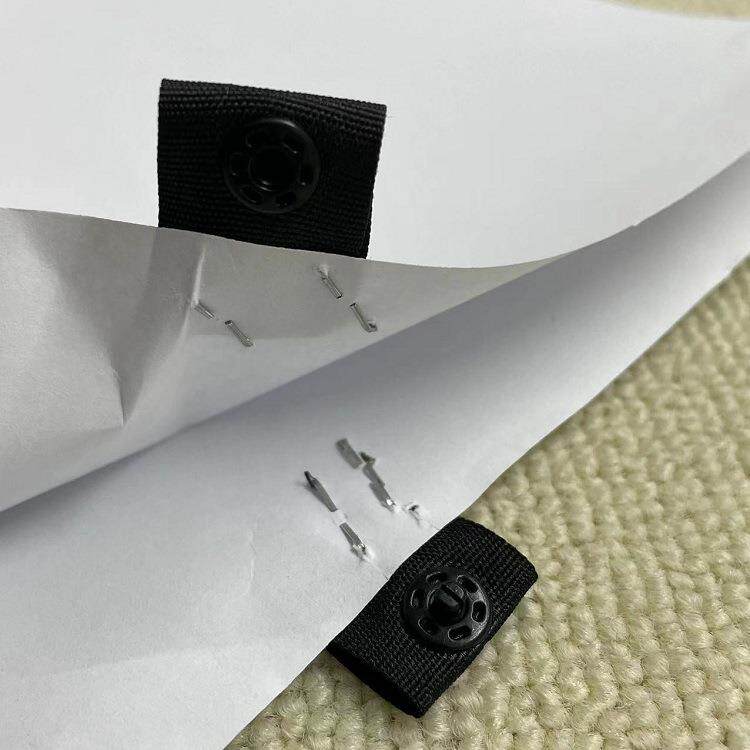 厂家定按扣扣带隐被形涤纶子母扣衣服内领链接套固50*50切热切带