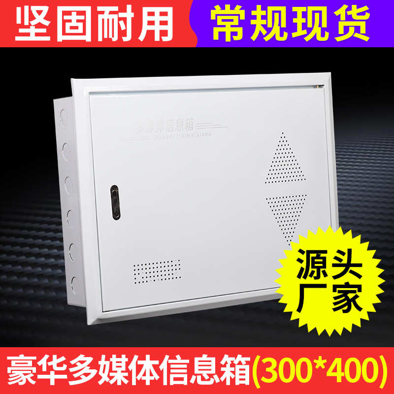 鲁信 300*400豪华型多媒体信息箱 弱电箱网络新能源集线箱