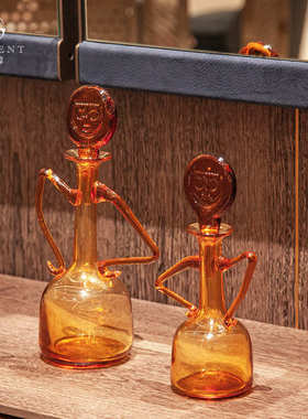 晶淳 麦田守望者 现代艺术个性装饰摆件 人工吹制样板间工艺品