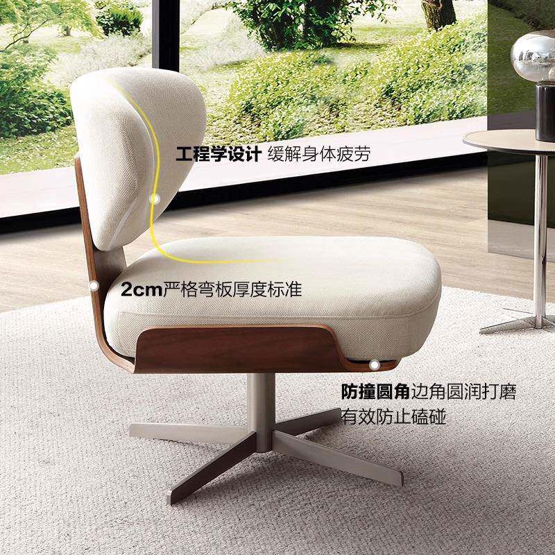 现代极简沙发椅客厅休闲椅会议休闲单人椅沙发简约布艺单椅办公椅