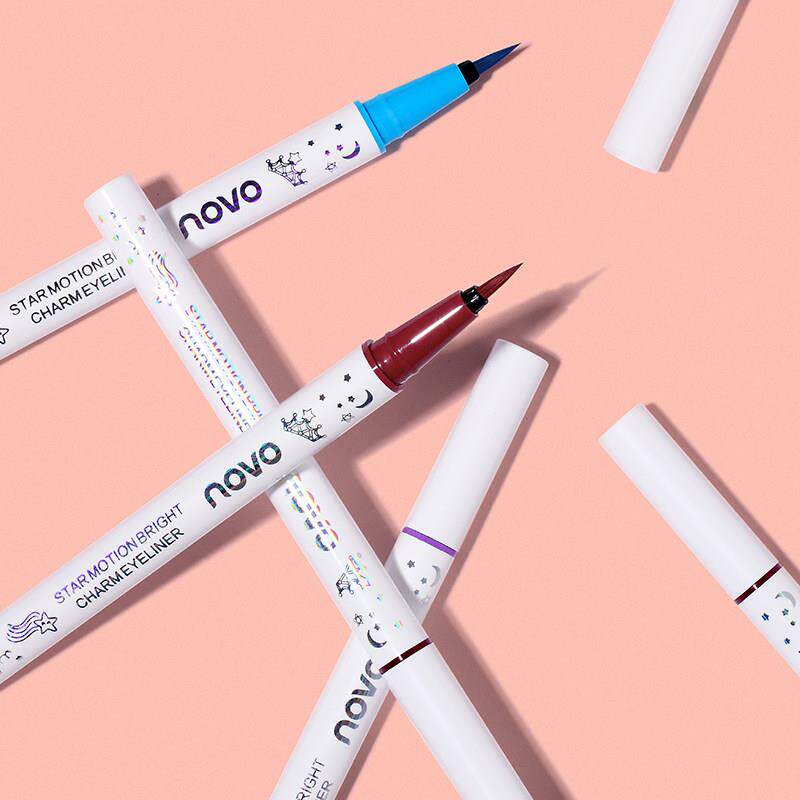 韩国专柜4D酒红色眼线 线笔防水持久不晕染初学者彩色眼线 线液笔