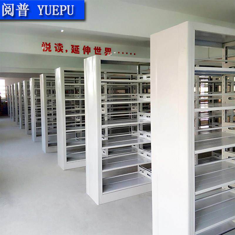 钢制学校图书馆阅览室书架书店专用单双面家用档案资料架铁书架