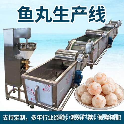 鱼丸加工中心做鱼丸用的机器青鱼丸子成套加工流水线牛肉丸成型机