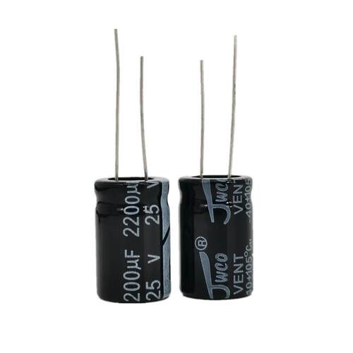 （200只）JWCO铝电解电容 25V2200UF 直插13*21mm 13X21mm 电容器