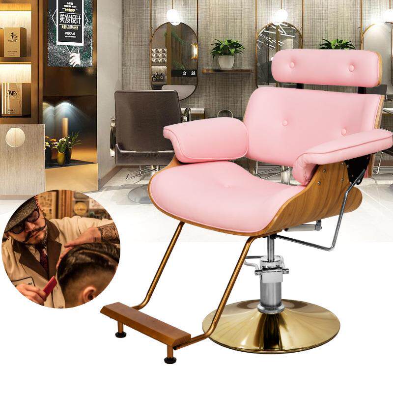 网红理发店椅子可放倒升降网红美发椅发廊专用烫染剪发凳刮脸躺椅