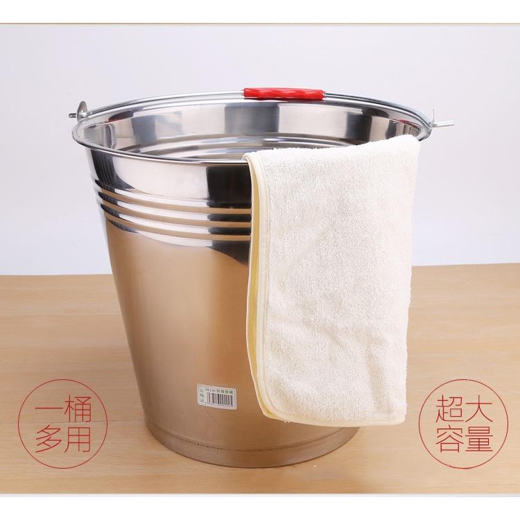 不锈钢桶加厚特厚水桶带盖商用无盖装油桶圆铁桶手提大容量