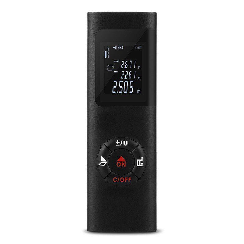 JQ40小型测距仪USB-Type-C充电式迷你红光40M 水平垂直测量仪量房