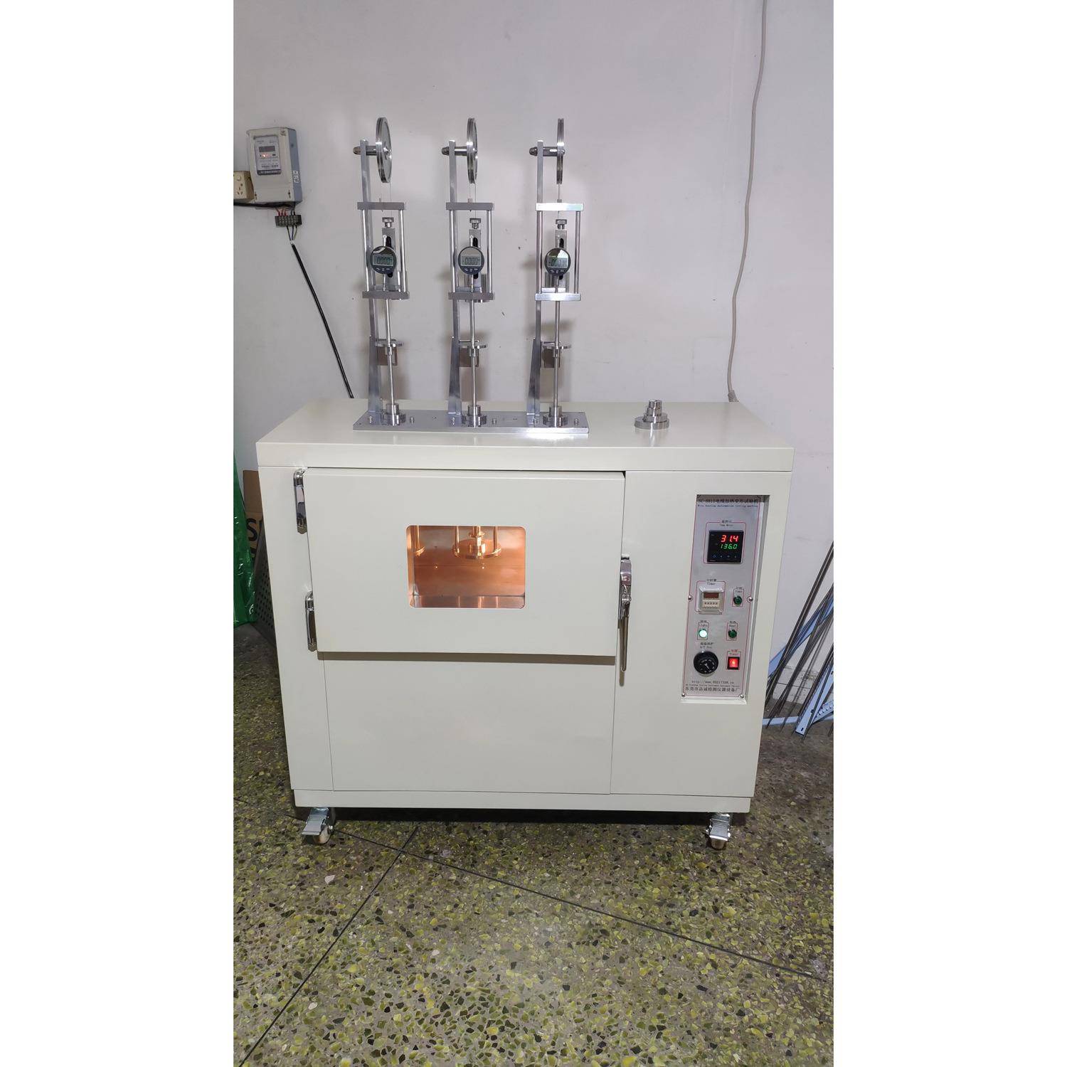 JIS-C-3005电线加热变形试验机皮类塑料橡胶受热前后之变形量