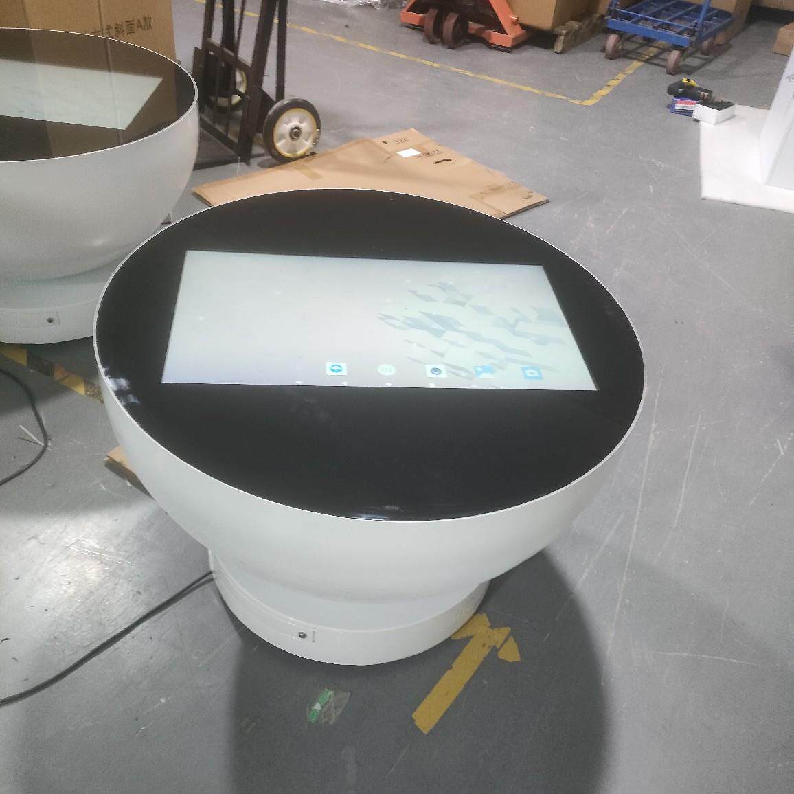 27寸智能圆形触摸屏茶几电容防水触摸屏广告机多功能游戏互动展