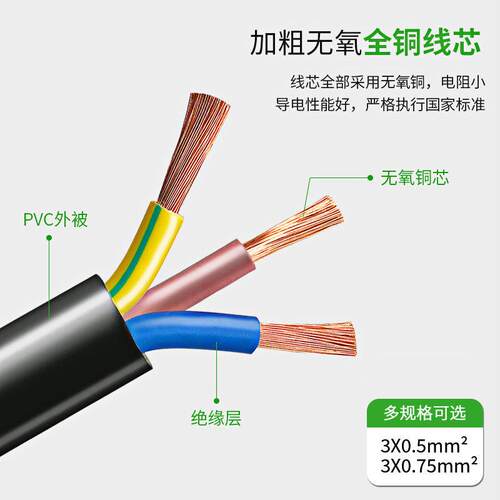 新款直销欧规三孔品字头电源线欧标两插德式法式带插头线适配器欧