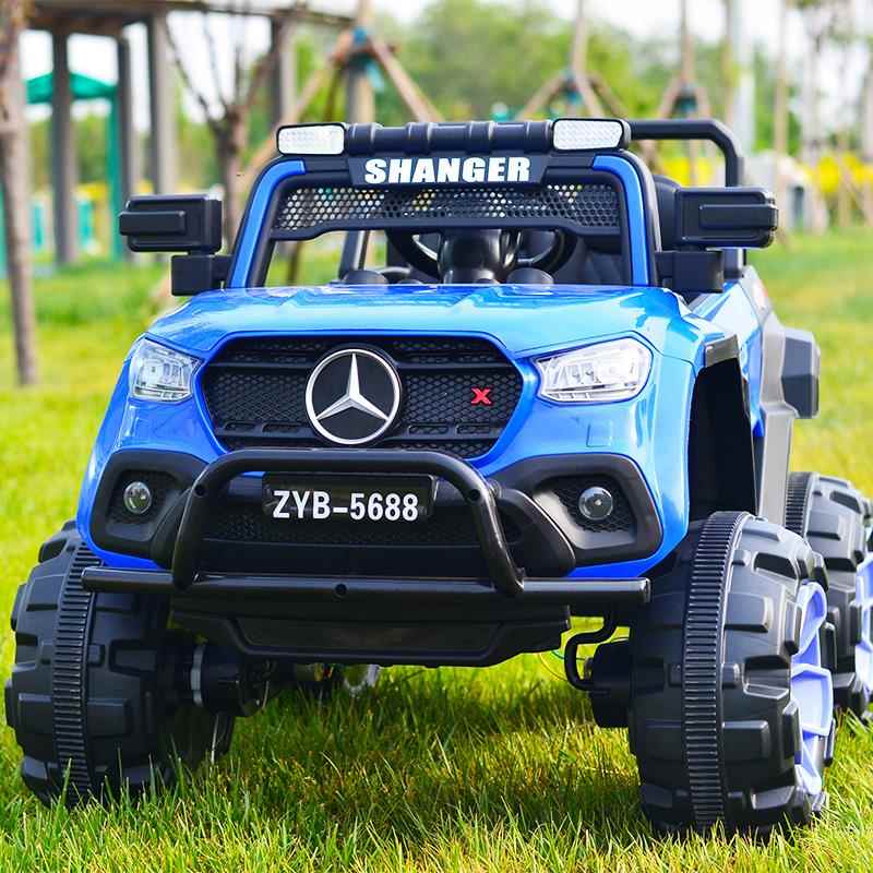 正品驰奔儿童电动车具四轮汽车遥控小孩玩车男女宝宝驱越野车可坐