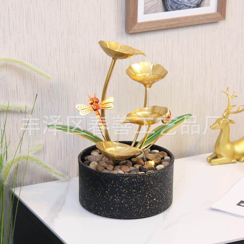 Home decor家居流水摆件卧室前台办公室客厅桌面摆件流水创意摆件