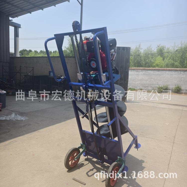 双人手提式植树挖坑机 螺旋式汽油地钻 果园施肥挖坑机