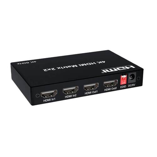 Hdmi2.0矩阵2X2切换视频二进二出二进二出高清切换器音频分离4K60