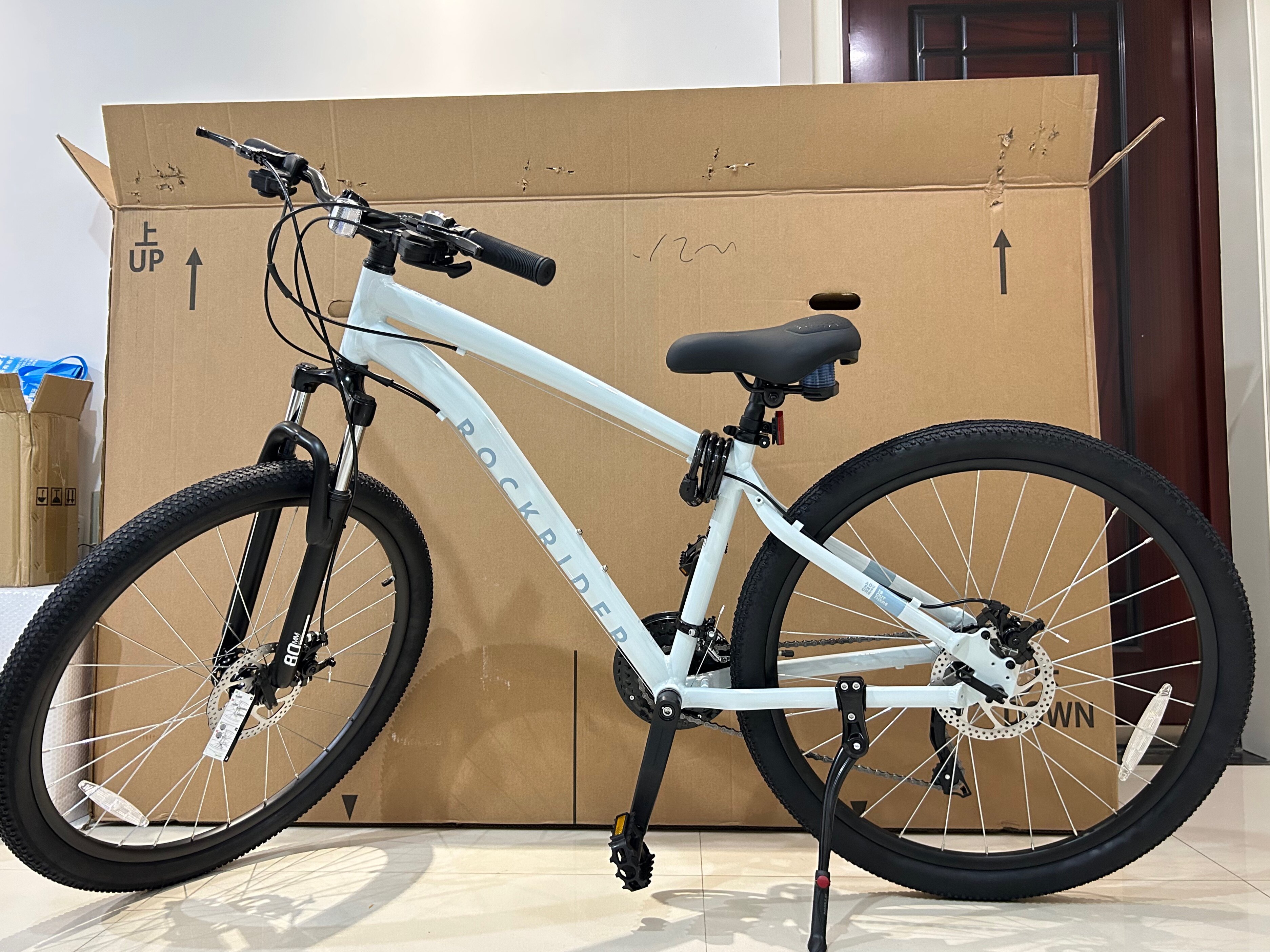 Горный велосипед Decathlon EXPL50 27.5" 21 скорость легкая алюминиевая рама вилка 80 мм дисковые тормоза photo review