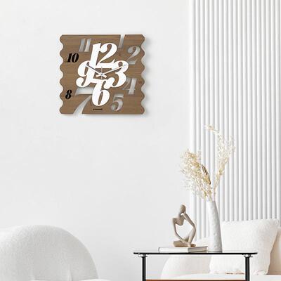 WOZOOM屋准免打孔挂钟机芯2026新款网红客厅白墙高端轻奢艺术钟表