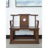 新简中式 主人椅茶椅榆木禅椅椅泡242老茶椅实木围椅休闲椅约木打