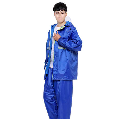 厂家批发广告雨衣套装双层加厚成人分体雨衣牛津布摩托车雨衣套装
