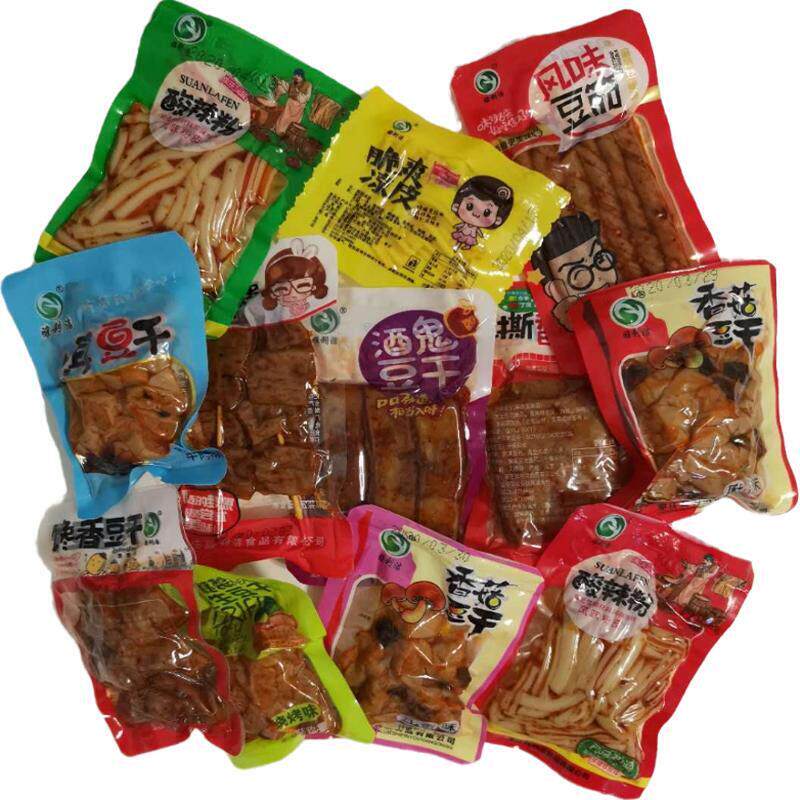 雅利洁手撕香干 风味豆筋酒鬼豆干豆爱辣串 酸辣粉 脆爽凉皮馋香
