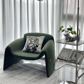 意式 椅 极简设计师沙发椅螃蟹椅M字网红洽谈接待别墅单人沙发休闲