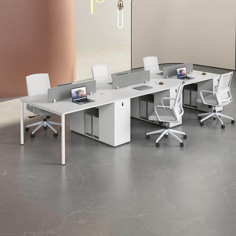 新款职员屏风桌子简约现代电脑办公桌椅组合双四人位办公室员工位