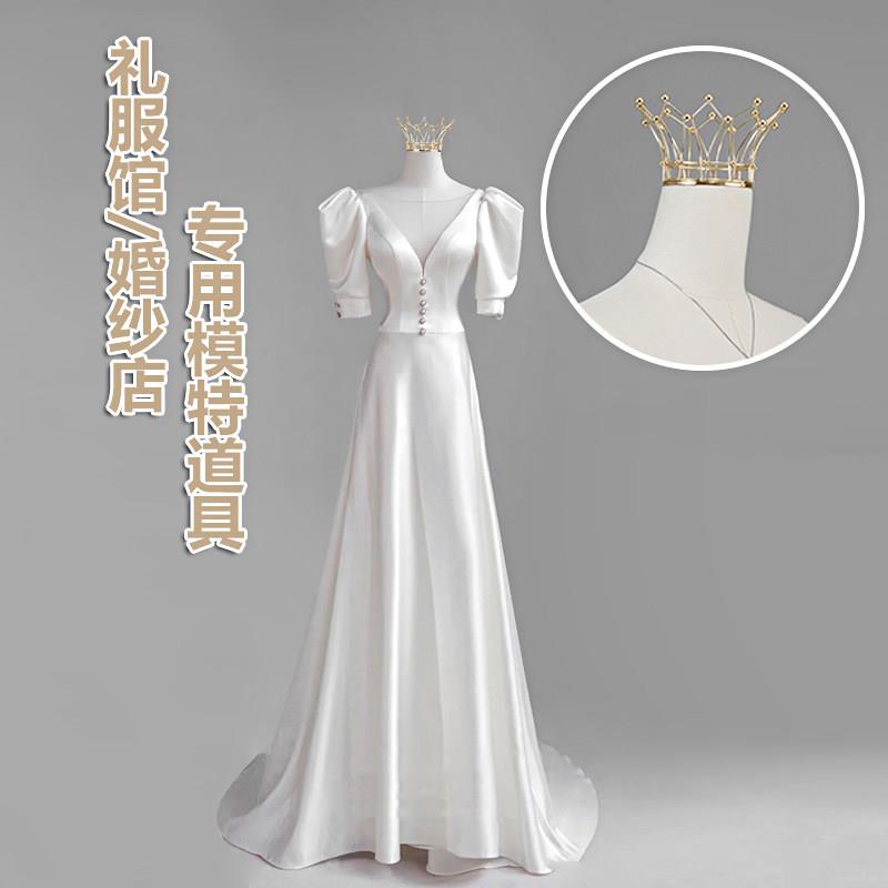 婚纱店专用模特礼服馆模特道具女半身人台假人人体婚纱模特展示架