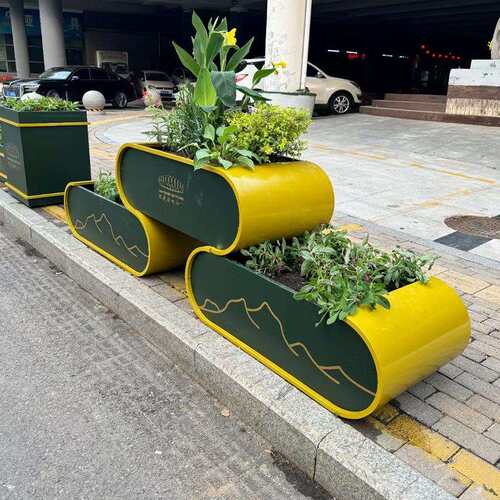 厂家直销花盆阳台花架子落地式花槽露台种植箱花箱商业街外摆户外