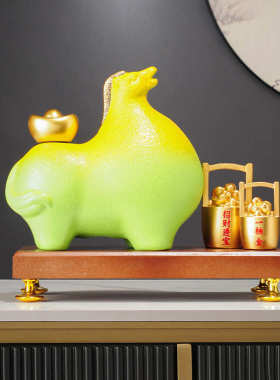 新客厅高档博古架乔迁有钱开业马上陶瓷办公室中式摆件装饰品招财