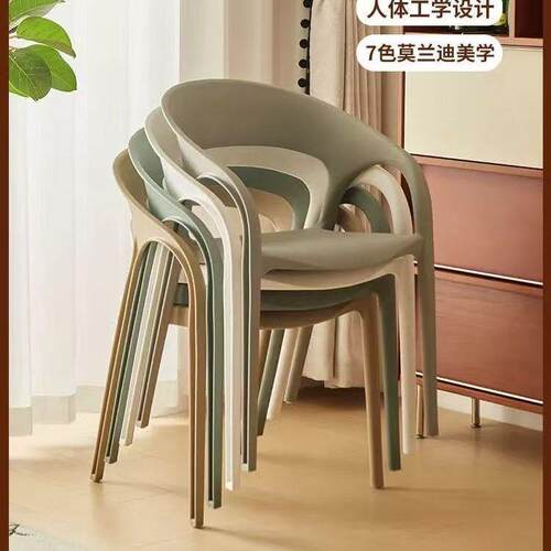 塑料椅子加厚家用靠背餐椅休闲椅餐厅商用可叠放板凳客厅备用椅子