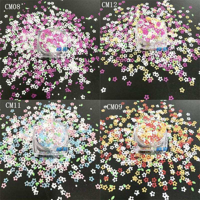 春满园系列混合亮片 多巴胺圆孔梅花多彩异形金葱粉 滴胶流沙装饰